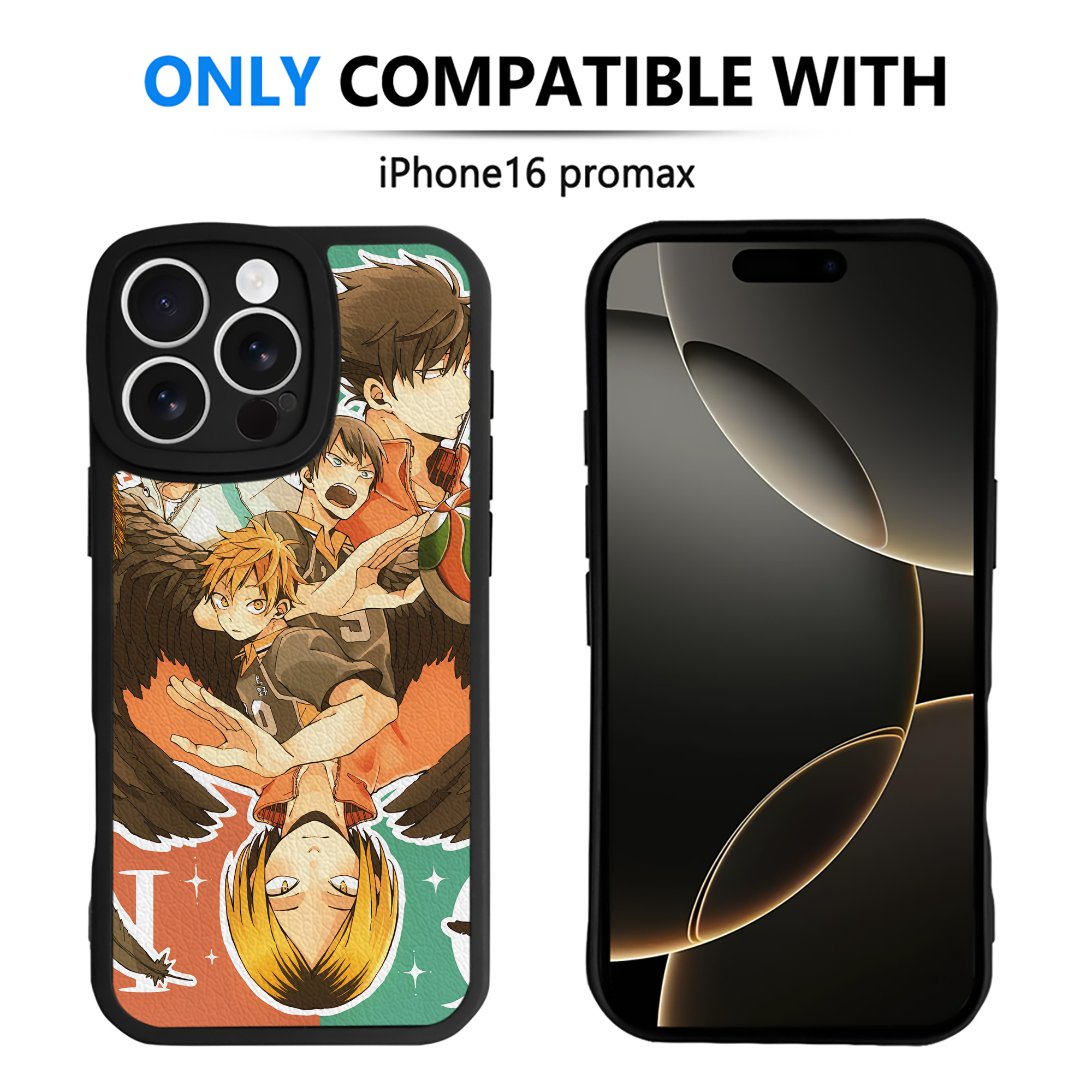 （画像用） ハイキュー!! Haikyu!! 【iPhone 16シリーズ対応】シリコンスマホケース（レザー調） 材質：シリコン